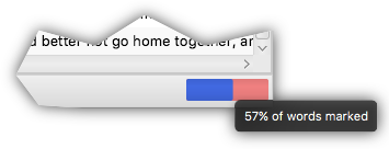 Screenshot of VocabHunter progress bar with tooltip